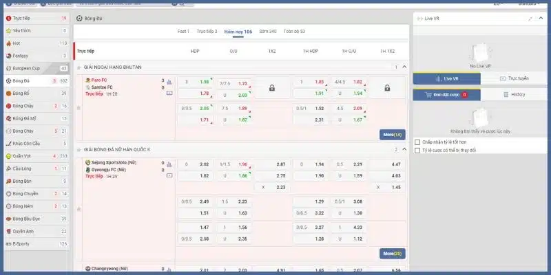 Có đầy đủ mọi loại kèo thể thao tại United Gaming Kubet
